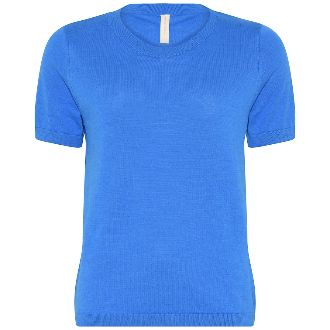 Skovhuus Kvinna Økologisk T-shirt i Prussian Blue