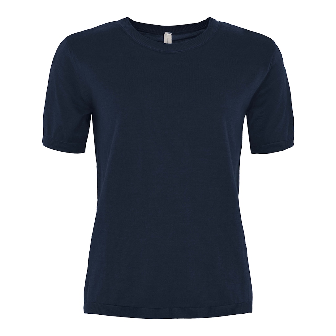 Skovhuus Kvinna Økologisk T-shirt i Marineblå - Supertilbud!