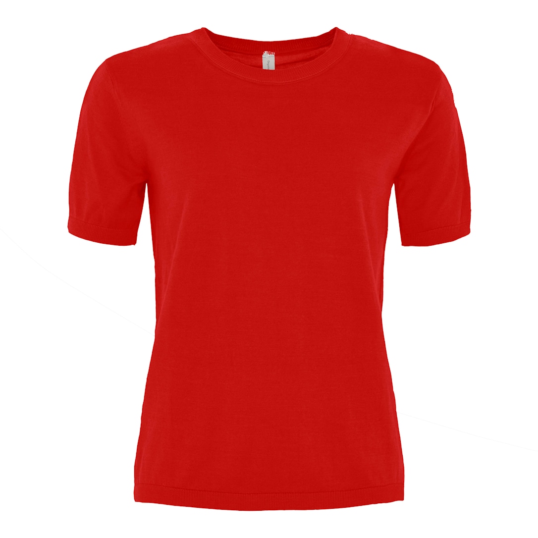 Skovhuus Kvinna Økologisk T-shirt i Ribbon Red - Black Friday!