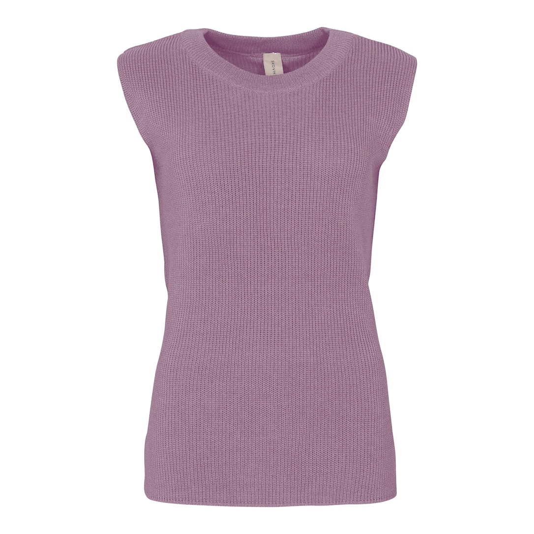 Skovhuus Kvinna Strikket Väst i Violet Lilac - Udsalg!