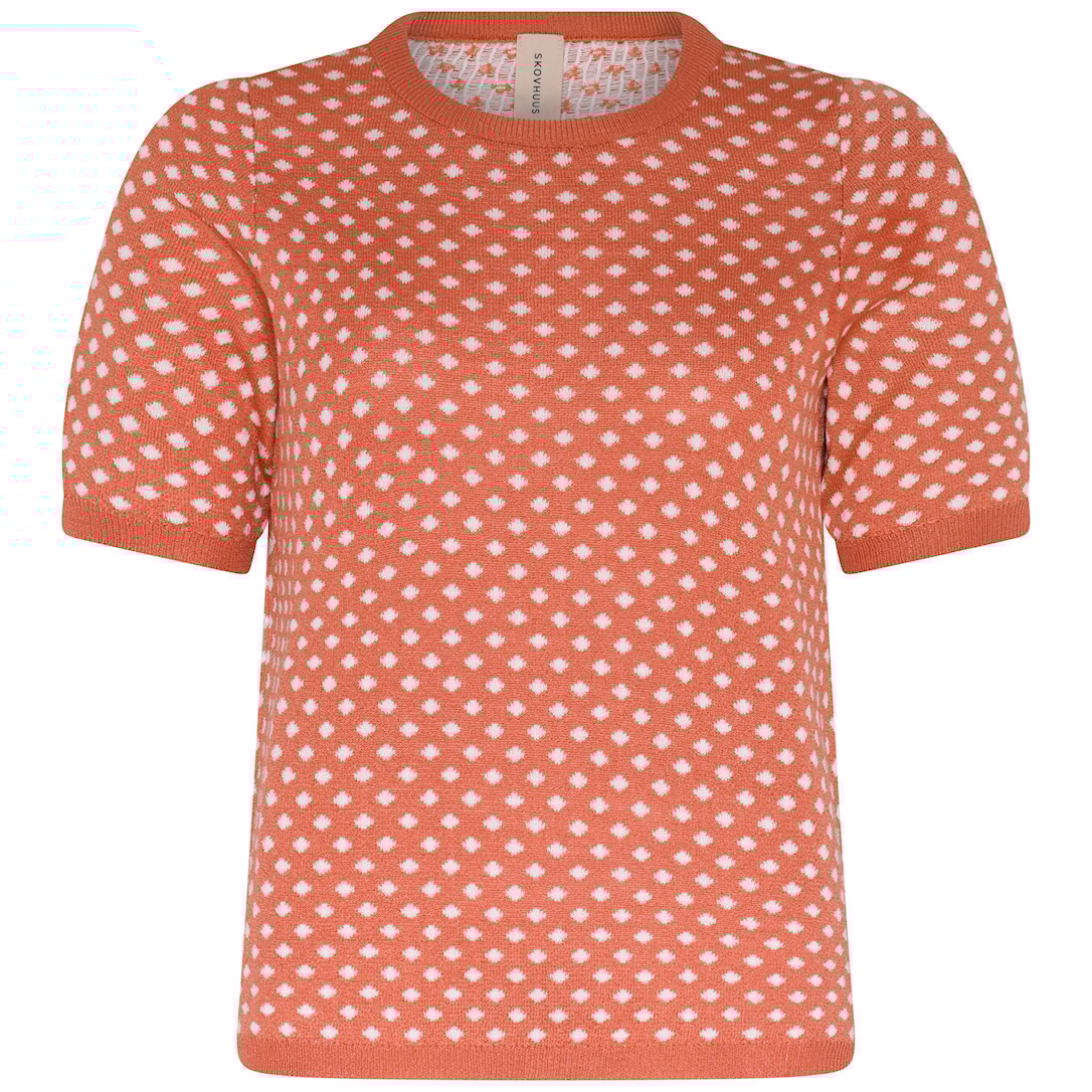 Skovhuus Strikket T-shirt i Orange - Kvalitet og Design