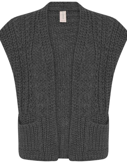 Skovhuus Elise Strikket Vest i Grå Melange - Kvalitet og Design