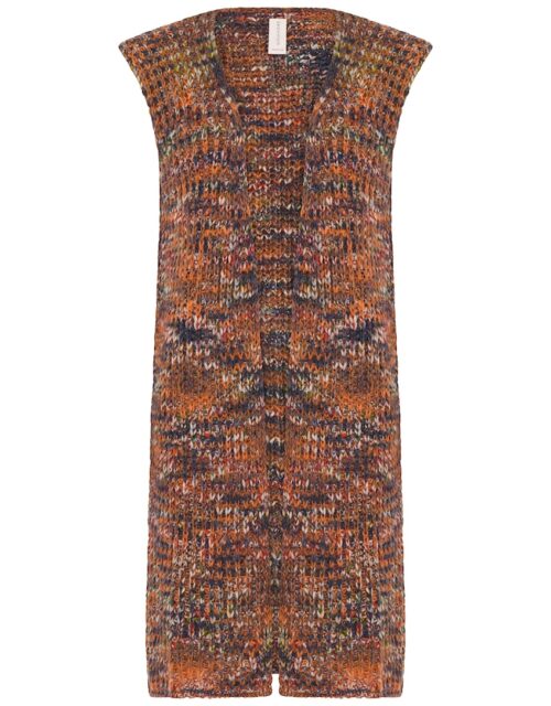 Skovhuus Ines Strikket Vest i Tangerine Orange