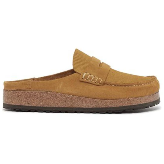 Birkenstock Naples Korkklip i Brunt Manchestertøj